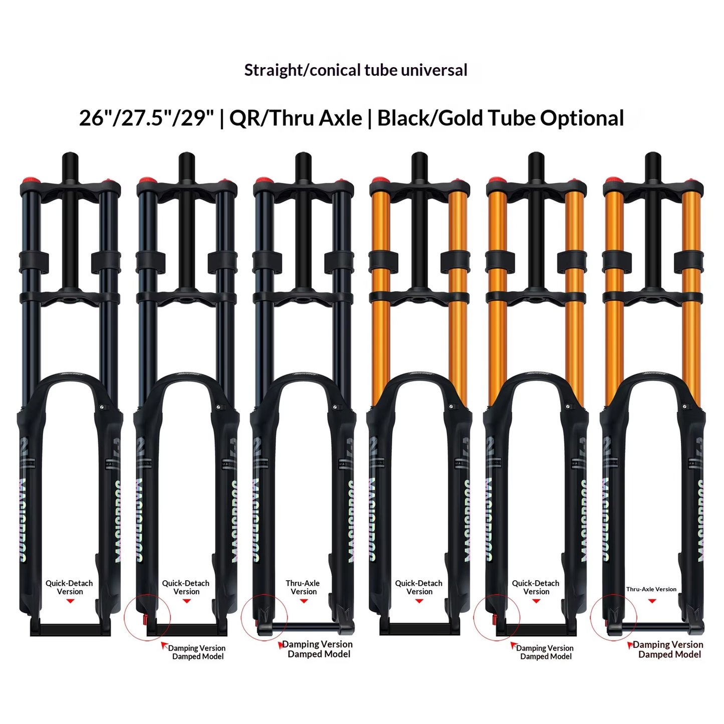 MTB triple clamp forks