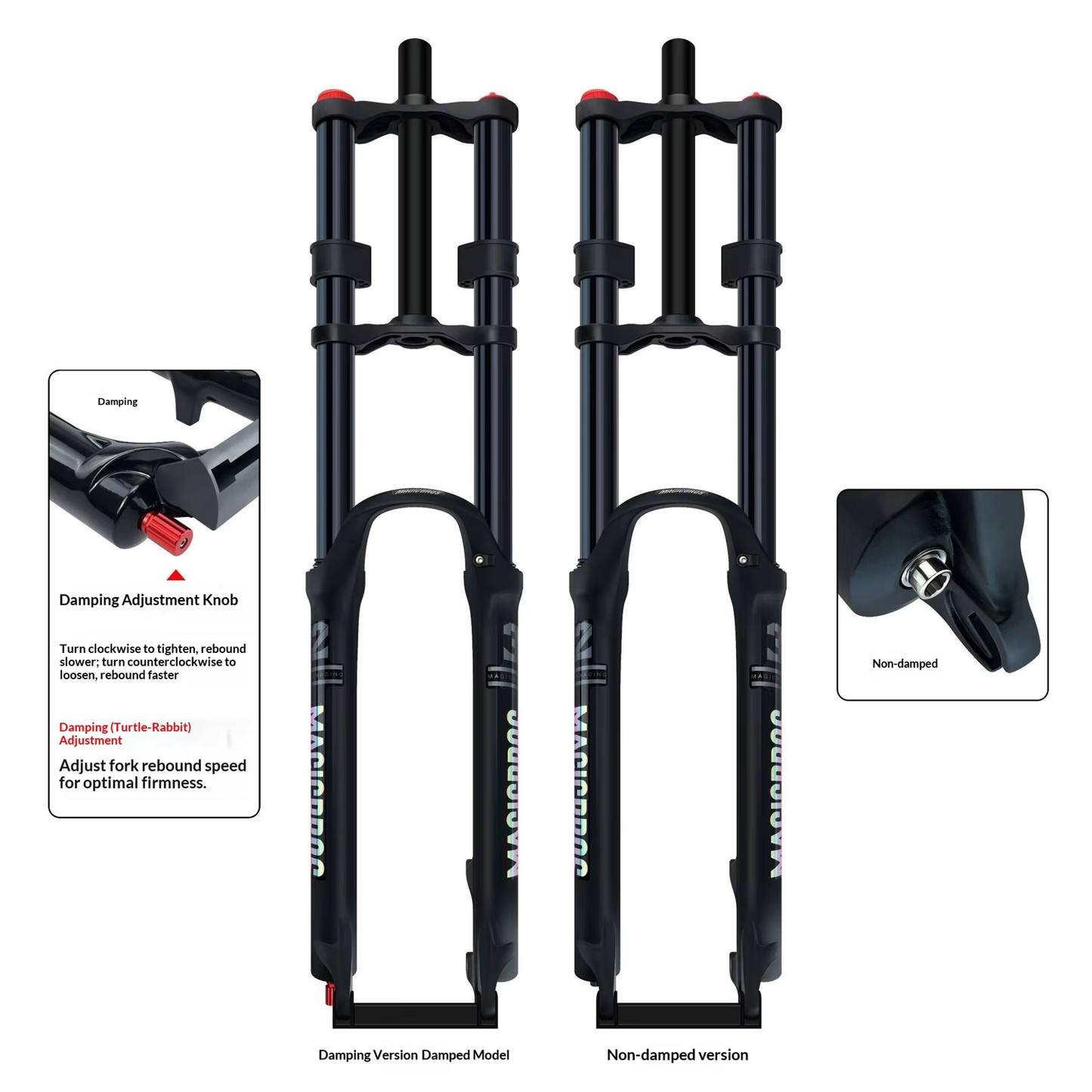 MTB triple clamp forks
