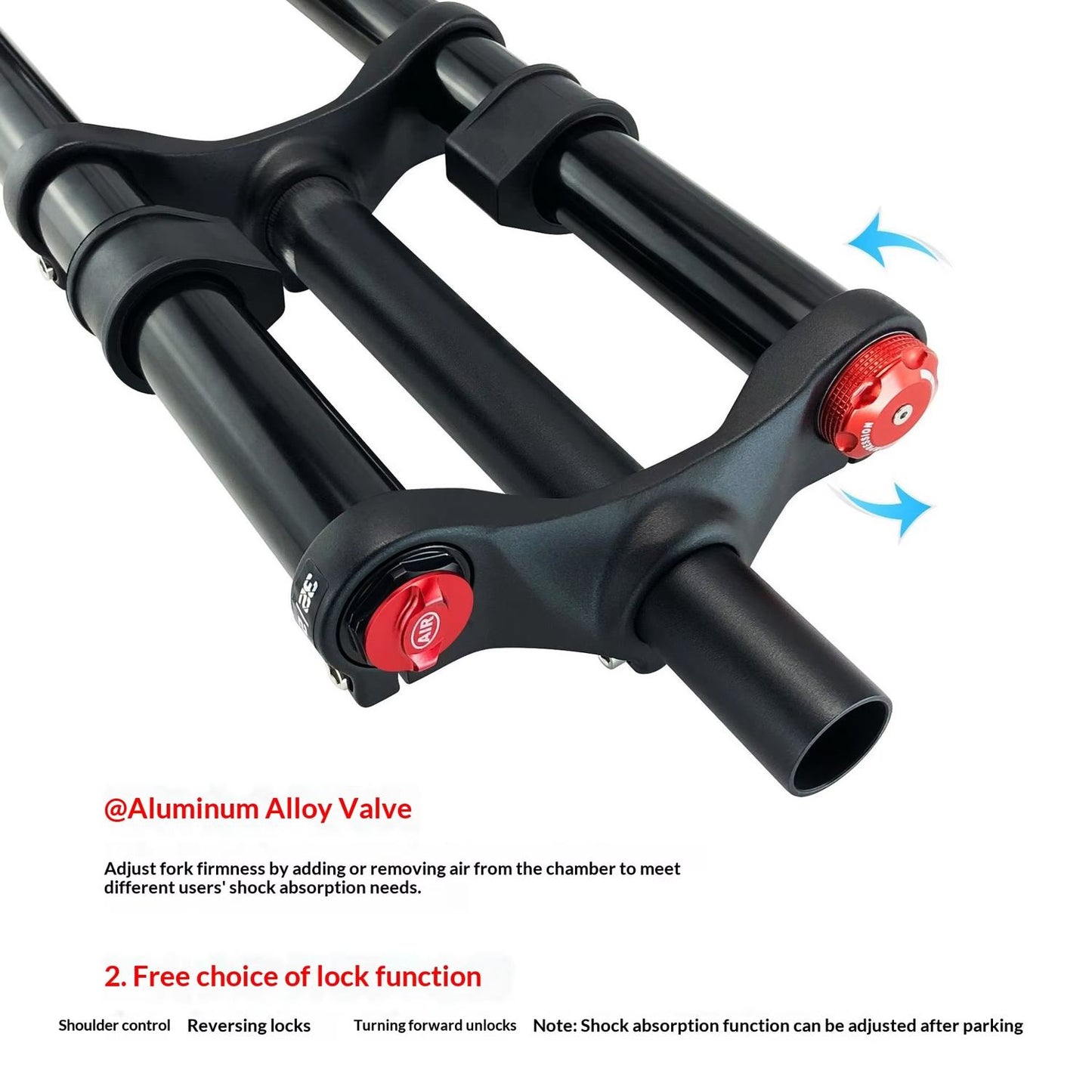MTB triple clamp forks